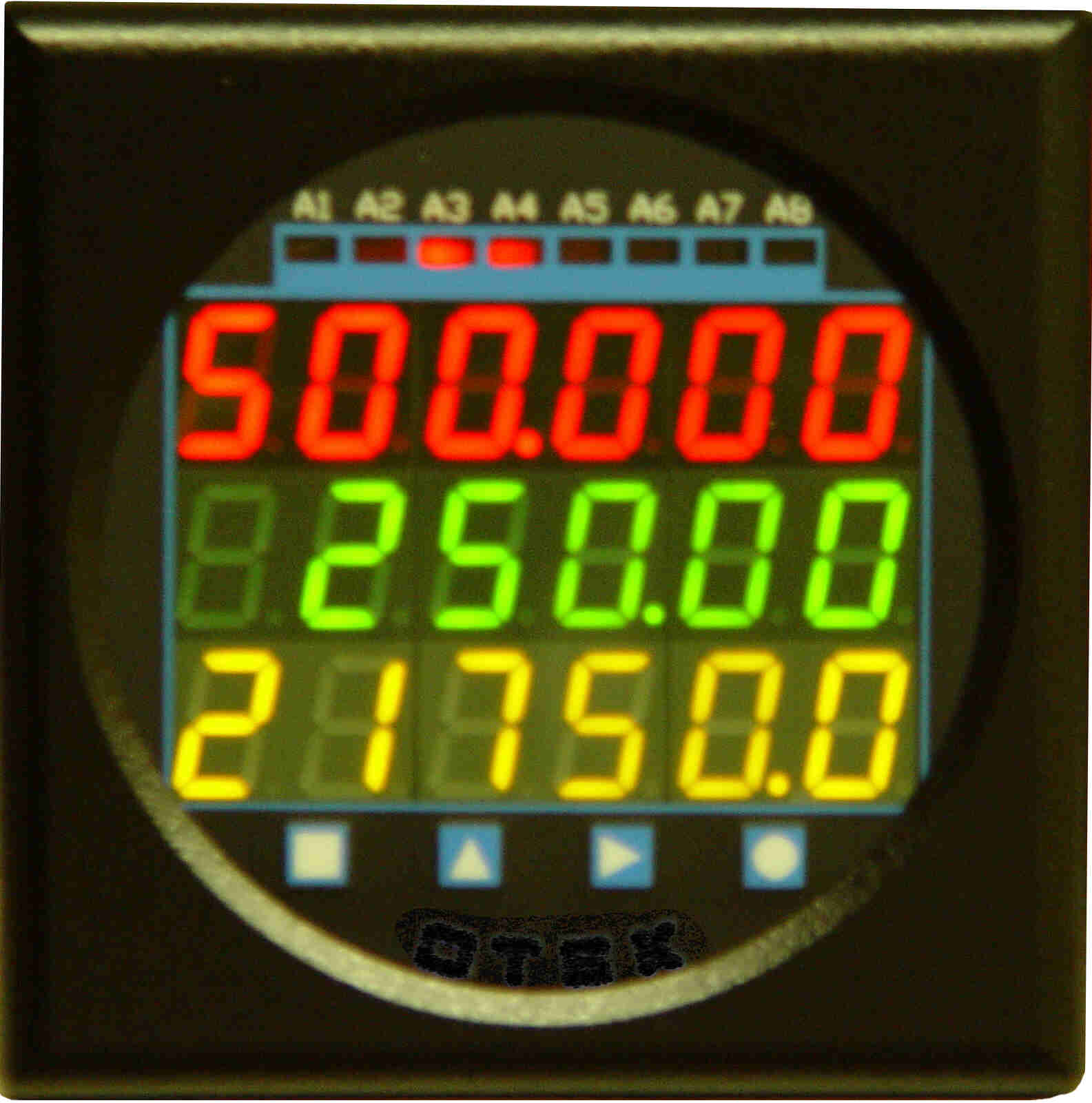 3 channel LED panel meter for serial and analog inputs